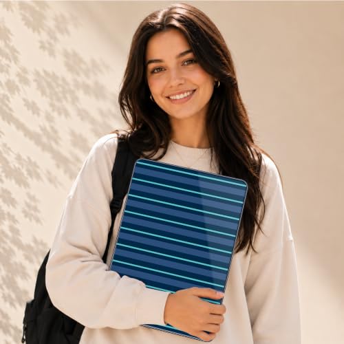 Compatible with MacBook Neo 13 inch (2026 Release A3404) (A18 Pro) with Liquid Retina Display, Printed Slim Protective Case with Screen Protector & Keybaord Cover, Deep Bleu Lines - color: Deep Bleu lines