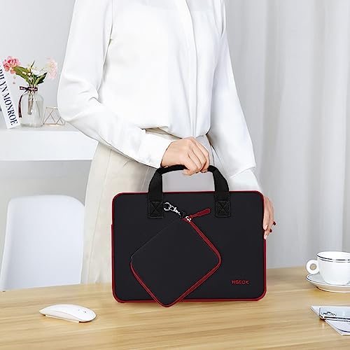 Hseok Laptop Sleeve 13.3-14 inch Case with Small Pouch, Neoprene Computer Bag Compatible with MacBook Neo/Pro 14 M5/M4/M3/M2/M1, Mac Air/Pro 13.3, XPS 14 and Most 13-14 inch Notebooks,B01K02 - color: B01k02, size: 13"-14"