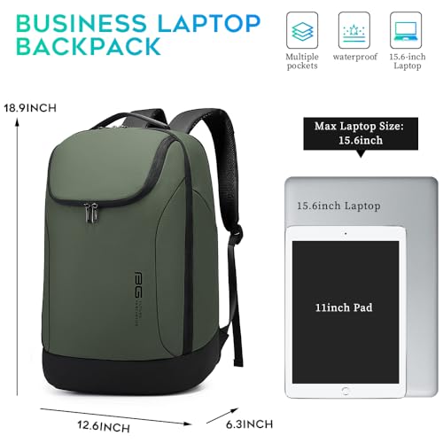 FUTURE AESTHETICS Business Smart Backpack Waterproof for women,men,Fight Approved Durable Backpack suitable as overnight and travel backpack (Green) - color: Green
