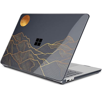 Batianda Case for Surface Laptop 13 inch 2025 2026, Golden Mountain | Fits Model 2095, Artistic Patterns Ultra-Slim Lightweight Scratch-Resistant Hard Shell with Professional Protection - color: Golden Mountain
