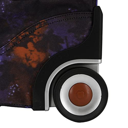 J World Lunar Rolling Backpack. Laptop Bag With Wheels. Wheeled Carry-On Travel Luggage, Galaxy, 19.5 x 13 x 8 Inches - color: Galaxy