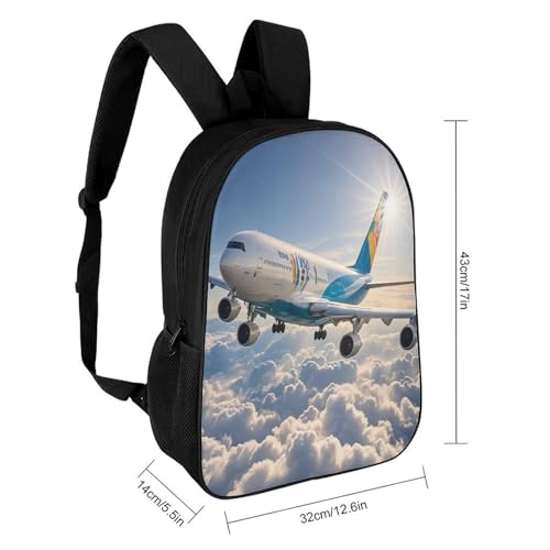 17-Inch Laptop Backpack Water-Resistant Airplane Daypack with Shoulder Strap Lightweight Casual Rucksack for Travel Commuter Hiking Outdoor Activities 20l Black