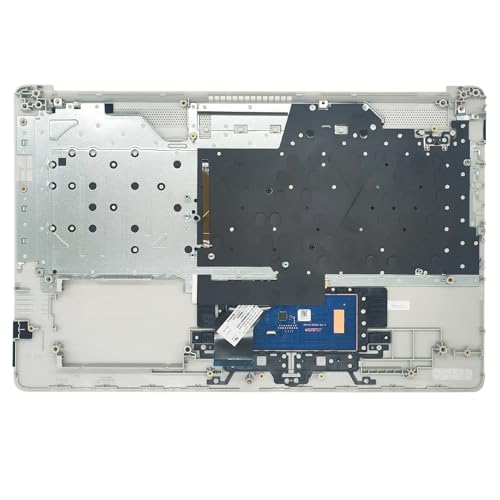 Replacement Upper Case Palmrest for HP 17-by 17T-by 17-CA 17Z-CA 17t-by400 17-by0026cy 17z-ca300 Series Laptop Backlight Keyboard Assembly with ODD Touchpad L92783-001 Natural Silver - size: 73H1 or 73H3 PTP function Touchpad