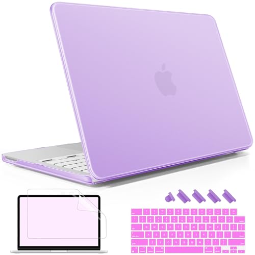 May Chen for MacBook Neo 13 inch Liquid Retina Display ((2026 Release A3404), Slim & Lightweight Protective Case with Screen Protector&Keyboard Cover&Dust Plug, Frosted Purple - color: Frosted Purple