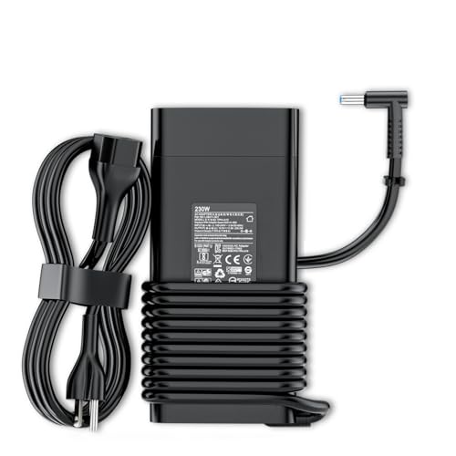 230W Laptop Charger for HP Omen Gaming Victus Envy AC Power Supply Adapter | Fit for HP ZBook Fury Studio 15 16 17 G7-G11, M85389-001 M35733-001 TPN-LA10, Fast Charging 19.5V 11.8A Blue Tip