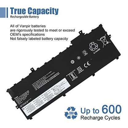 01AV429 01AV430 Laptop Battery 11.58V 57Wh 4920mAh Replacement for Lenovo ThinkPad X1 Carbon 5th Gen (2017)/ X1 Carbon 6th Gen 2018 Series 01AV431 01AV494 - size: 11.05*4.31*0.22 inch 01AV429