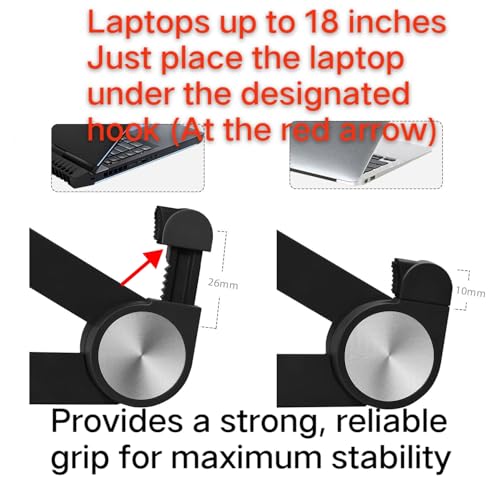 Portable Laptop Stand for Acer Predator Helios 16 18 300 (Neo 16 18) Triton 14 500 300 Neo 16 Nitro 17 16 5 V16 V15 14-18 inch Gaming Laptop.Made of Reinforced Nylon, 304 Stainless Steel and Silicone.