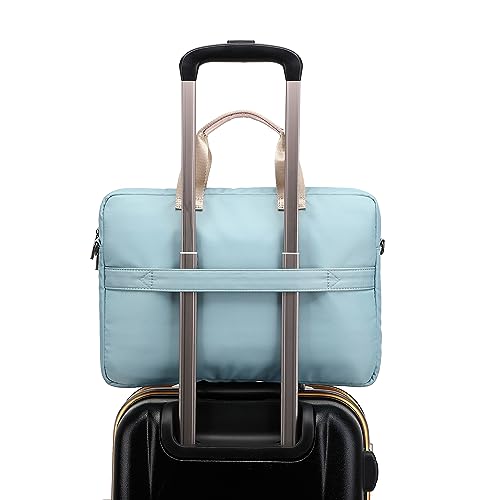 360° Protective Muti Pockets Laptop Shoulder Bag Sleeve Case For MacBook Pro 16" and 15 inch-15.6 inch Laptop (Light Blue) - color: Light Blue, size: 14 inch