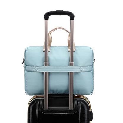 360° Protective Muti Pockets Laptop Shoulder Bag Sleeve Case For MacBook Pro 16" and 15 inch-15.6 inch Laptop (Light Blue) - color: Light Blue, size: 14 inch