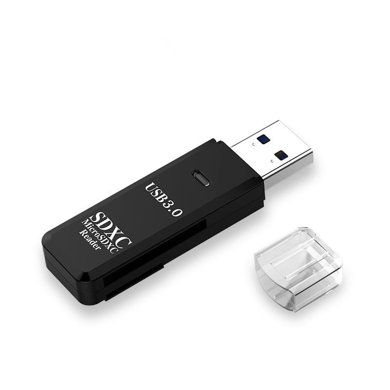 USB 3.0 2 in 1 HighSpeed Memory Card Reader Adapter for Micro SD SDXC TF T-Flash,for PC, Micro SD Card to USB Adapter for Camera Memory Card Reader, Wansurs Card Reader for Laptop