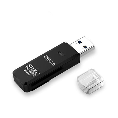 USB 3.0 2 in 1 HighSpeed Memory Card Reader Adapter for Micro SD SDXC TF T-Flash,for PC, Micro SD Card to USB Adapter for Camera Memory Card Reader, Wansurs Card Reader for Laptop