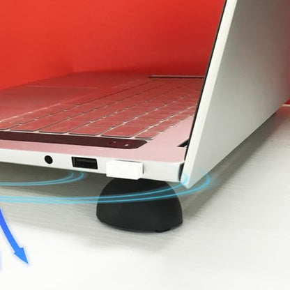 SOLUSTRE Laptop Cooling Ball Pad 4Pcs Silicone Heat Dissipation Feet Riser Stand for Notebook Computer Support and Anti-Slip Cooling Elevator - color: Black
