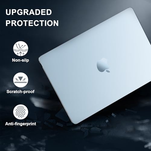 AKIT Compatible with MacBook Air 15 Inch Case 2026 2025-2023 M5 M4 M3 M2 A3448 A3241 A3114 A2941, [Ultra-Thin] [Official Color Match] Shell Laptop Case Protector Cover for Mac Air 15 Inch,Sky Blue - color: Sky Blue