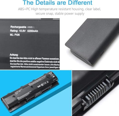 LQM HP P106 P109 710417-001 Laptop Battery | For HP Pl06 P106 710416-001, Envy Pavilion TouchSmart 14 15 17, Pavilion 17 17-e016dx 17-e037cl - color: P106