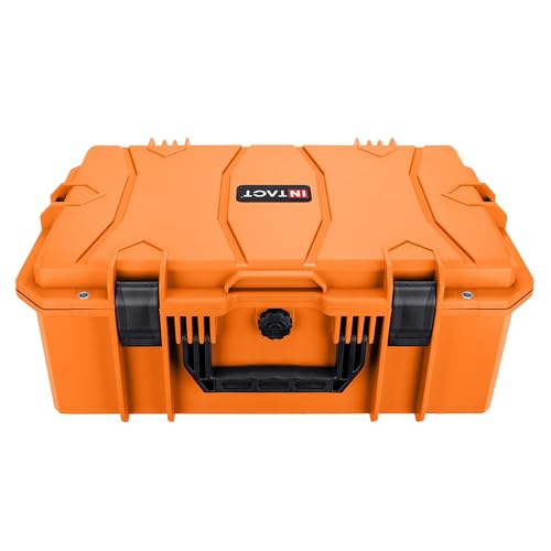 Eylar 21.6" Intact Series Carry-On Hard Camera Case, Lightweight and Durable Stacker Design with Foam (Orange) - color: Orange