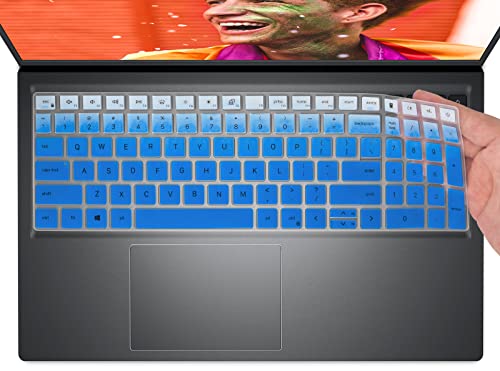 Keyboard Cover for 2026 2025 Dell 15 Laptop DC15250 DC15255 15.6 | for Inspiron 15 3510 3511 3515 3520 3530 3535 15.6" / Inspiron 16 5640 5645, Latitude 3520 Skin, Ombre Blue - color: Ombre Blue