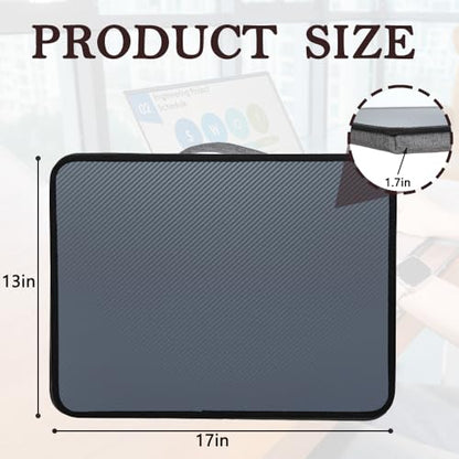Portable Laptop Desk Fits Up to 16“ Laptops, Built-in Cushion,Lap Stand for Bed & Couch & Carpet, Great for Home & Office,Lap Desk with Cushion (Dark Grey, Medium) - color: Dark Grey