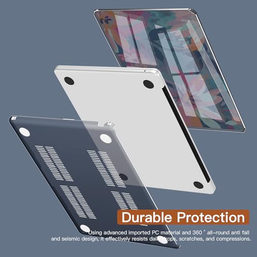 CISSOOK Compatible with MacBook Air 13.6 inch Case M2 M3 M4 M5 | A3449 A3240 A3113 A2681, 5in1 Set Hard Shell Case Keyboard Cover for MacBook Air 13.6 inch 2022 - 2026, Muti-Color Painting - color: Air13.6inch-Muti-color Painting