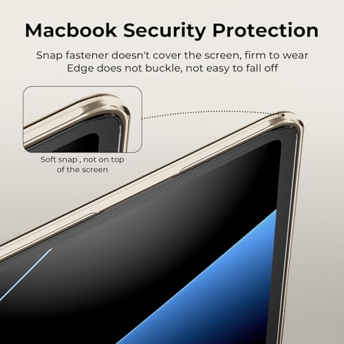 EooCoo Case Compatible with MacBook Air 15 inch 2024 2023 Release M3 A3114 M2 A2941 Liquid Retina Display, Plastic Hard Shell Case + Keyboard Cover + Screen Protector, Crystal Starlight | Easy to Install, Sturdy, Plastic Hard Shell Case & Keyboard Cover &