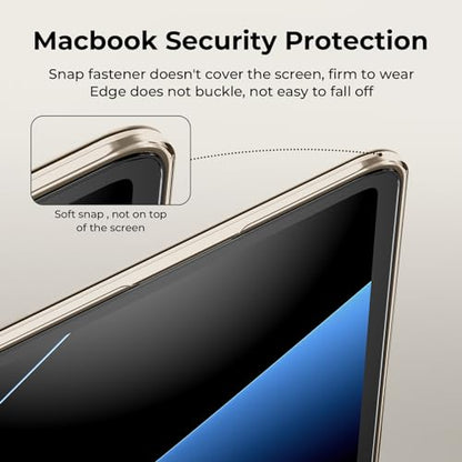 EooCoo Case Compatible with MacBook Air 15 inch 2024 2023 Release M3 A3114 M2 A2941 Liquid Retina Display, Plastic Hard Shell Case + Keyboard Cover + Screen Protector, Crystal Starlight | Easy to Install, Sturdy, Plastic Hard Shell Case & Keyboard Cover &