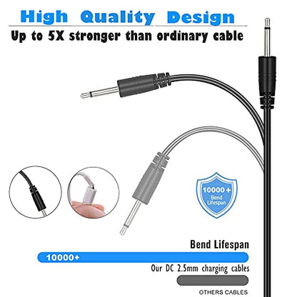 2 Pack 2.7ft Replacement DC Charging Cable, USB to DC 2.5mm Fast Charger Cord Adapter - 2.5mm (This is NOT Barrel Jack)