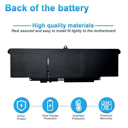 Kappir BOWEIRUI 57Wh 66DWX Laptop Battery Replacement for Dell Latitude 7340 7350 7440 7450 7640 7650 Series 0CTJJ6 CTJJ6 0JNYT4 JNYT4 WW8N8 0047T0 047T0 0V0W55 V0W55 FH97R 00HYH8 0HYH8 086D0Y 86D0Y - size: 11.42*3.86*0.71inch 66DWX