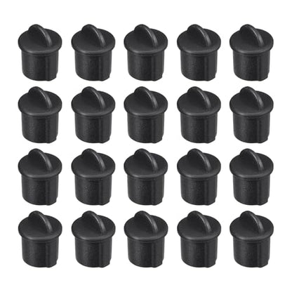 DMiotech 20 Pack BNC-A Port Cap Electrical Silicone Dustproof Caps Protective Cover for BNC-A, Black