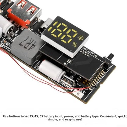 3S 4S 5S 65W 100W Power Bank Module Circuit Board With Charging, Comprehensive Safety Protections And Low Ripple Output(5S 100W) - size: 5S 100W