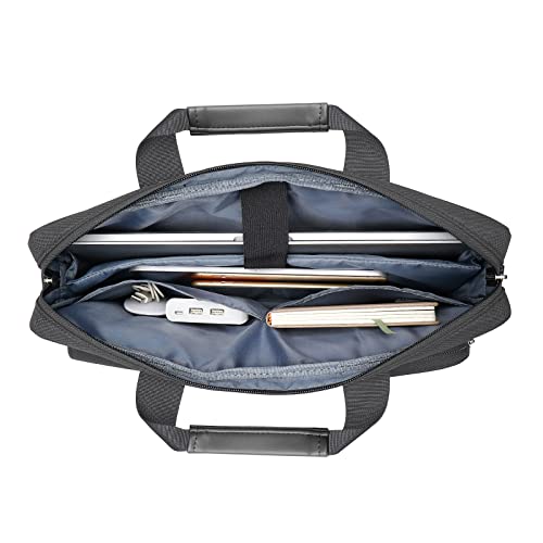 MOSISO Laptop Shoulder Bag 14 inch, 14 inch Computer Bag Compatible with HP Lenovo Dell ASUS Acer, HP Stream, Dell Latitude with 2 Raised&1 Flapover&1 Horizontal Pocket&Handle&Belt, Slate Gray - color: Slate Gray, size: 14 inch