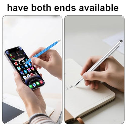 5-Pack Dual-Function Stylus Pens for Touch Screens & Writing - Compatible with iPad, iPhone, - color: Mixed