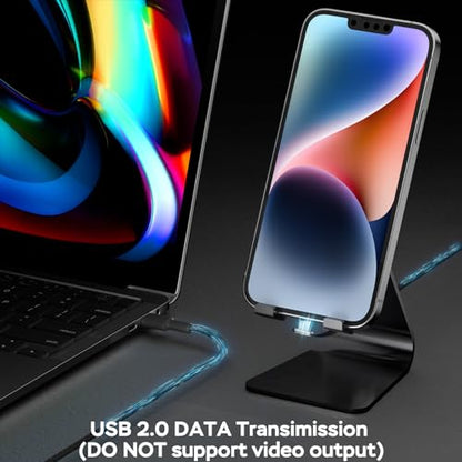 Right Angle USB C Cable 10ft, USB C 90 Degree Cable 60W Fast Charging | Flat USB C Cable, Compatible with Steam Deck, ROG Ally, Samsung S23/S22/S21, iPhone 16/15 Pro/Pro Max, MacBook - size: 10ft