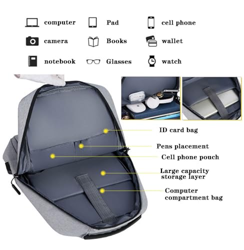 15 Inch Laptop Backpack,Business Bag with USB Port for Travel & Commute Red - color: Red