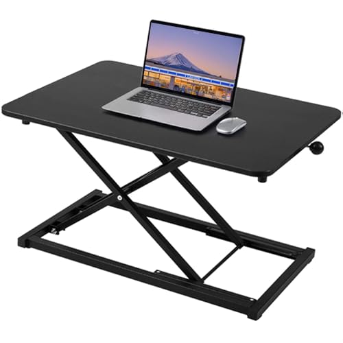 Standing Desk Converter Adjustable Height,Keyboard Riser for Stand Up Desk Riser,Computer Keyboard Stand for Desktop,Ergonomic Sit Stand Computer Workstations Black Size 23.6 Inch - color: Black