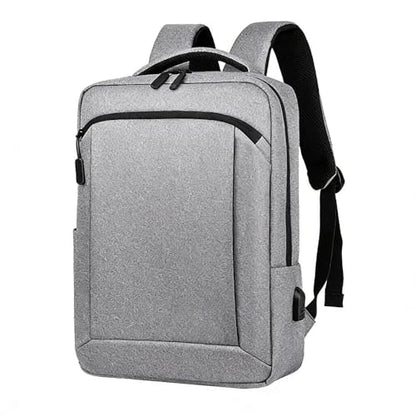 LINGYUE Waterproof Business Laptop Backpack With USB Charging Port, Durable Travel For Men & Women, Anti-Scratch Computer Bag Fits 15.6 Inch Notebook For Work, School(Light Gray,Air Cushion)