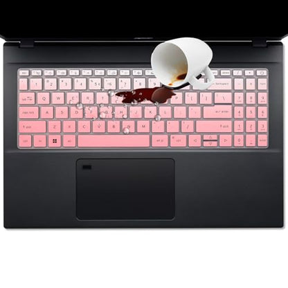 Keyboard Cover for Acer Aspire 3 A315-24P A315-24PT A315-58 A315-59 A315-510P 15.6", Aspire 5 A515-57 A515-57G A515-58GM A515-58M (NOT FIT Acer Aspire 5 A515-43/54/55/56)-OPink - color: OmbrePink
