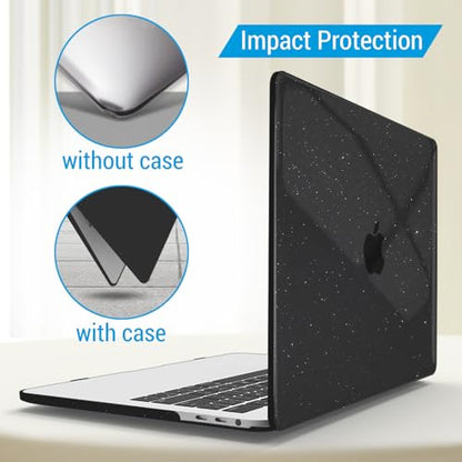 IBENZER Compatible with MacBook Pro 13 Inch Case M2 M1 2026 2025 2024 2023 2022 A2338 A2289 A2251 A2159 A1989 A1706 A1708, Hard Shell Case & Keyboard Cover for Mac Pro 13, Star Black,T13S-BK+1 - color: Star Black