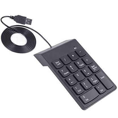 Kadaon Numeric Keypad,USB Keypad, USB 18 Key Number Numeric Keypad Keyboard for Laptop/Notebook PC Computer