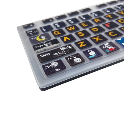 Keyboard Cover for Dell KM636 KB216 KB216t/d/p Keyboard, Dell Optiplex 3050 3240 5250 5460 7450 7050, Inspiron Desktop 3475 3477 3670 5400 5490 7700 7790 (Spaceman) - color: Spaceman