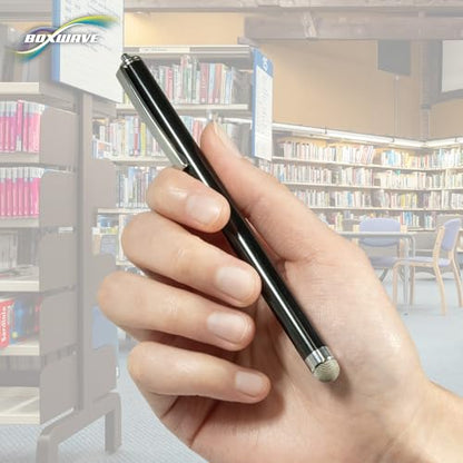 BoxWave Stylus Pen Compatible with HP EliteBook 8 G1i - EverTouch Capacitive Stylus, Fiber Tip Capacitive Stylus Pen - Jet Black