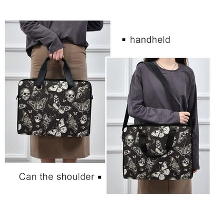 MNSRUU Laptop Bag for 15.6 inch Black Gothic Bats - color: Skull A8414