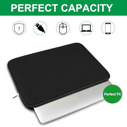 Laptop Sleeve Case 15.6 inch, Protective Briefcase Carrying Computer Bag, Traveling Portable Laptop Cover Compatible with MacBook, HP, Dell, Asus, Lenovo, Black - size: 15.6 inch