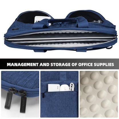 KINGSLONG 15.6 inch Laptop Shoulder Bag, Slim Laptop Sleeve Case, Shockproof Computer Notebook Ultrabooks Carrying Case Handbag Cover Fit for Acer Asus Dell Lenovo HP, Blue - color: Blue, size: 15 - 15.6 Inch
