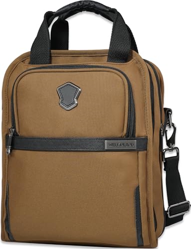 WELKINLAND 14-Pockets Travel Messenger Bag for Men, 13" Tablet Shoulder Bag Men, 15L-Roomy Men's Shoulder Bag Expandable, Comfortable EDC Crossbody Bag for Man, Heavy-Duty Mens Messenger Bags for Work