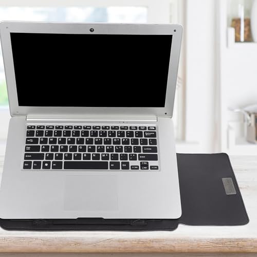 NOLITOY 15-inch Laptop Sleeve Bag with Bracket and Accessory Pocket, Portable Storage Organizer Compatible with MacBook, Black Laptop Carrying Case for Travel and Work