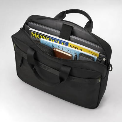 Acer Laptop Briefcase with Shoulder Strap, Messenger Bag | Water-Resistant, 900D Polyester, Shoulder Strap, Soft Interior Protection, Corner Guards Multi-Pocket, Luggage Strap - size: 16-17.3inch