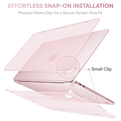 May Chen for MacBook Neo 13 inch Liquid Retina Display ((2026 Release A3404), Slim & Lightweight Protective Case with Screen Protector&Keyboard Cover&Dust Plug, Crystal Blush - color: Crystal Blush