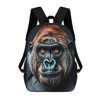 17-Inch Laptop Backpack Water-Resistant A Gorilla Daypack with Shoulder Strap Lightweight Casual Rucksack for Travel Commuter Hiking Outdoor Activities 20l Black