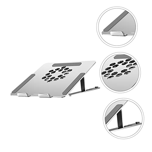 RGB Colorful Under LED Cooler Aluminum Adjustable Rack Pad Support Fan Laptop Notebook Alloy Inch Height for Cooling Gaming