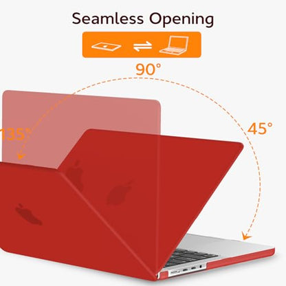 B BELK Compatible with MacBook Pro 14 inch Case 2026-2021 M5 M4 M3 M2 M1 A3427 A3426 A3434 A3112 A3185 A3401 A2918 A2992 A2779 A2442, Plastic Hard Shell Case+Keyboard Cover+Screen Protector, Red - color: Red