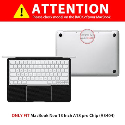 Palm Rest Cover for 2026 MacBook Neo with Trackpad Protector | Scratch-Resistant Vinyl Skin,MacBook Neo Accessories Skin Sticker,Residue-Free Sticker,Removable(Black) - color: Black